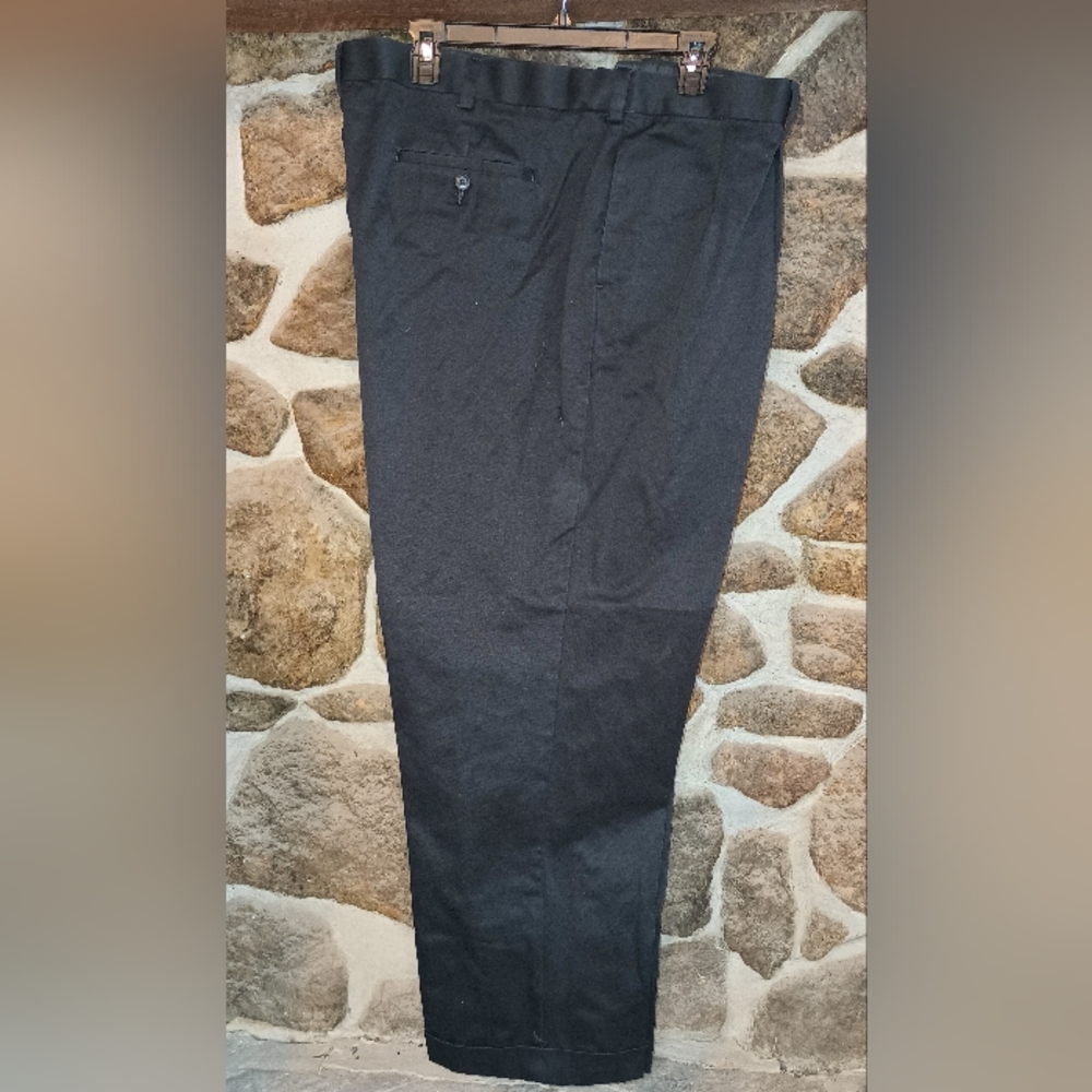 Alan Flusser men's black casual slacks 44 X 30